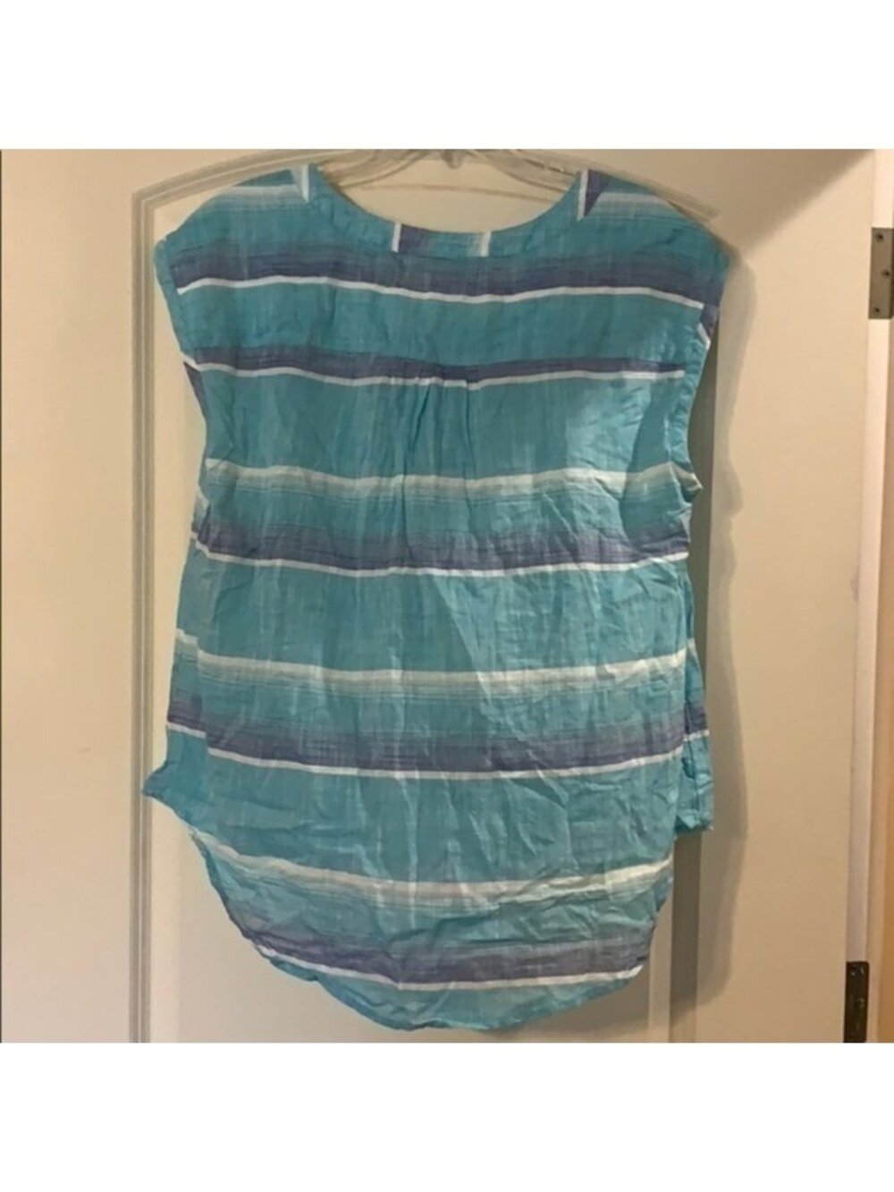 Stripe Cap Sleeve Top - Picture 3 of 4